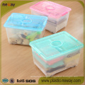 Transparent Plastic Storage Box with Wheels